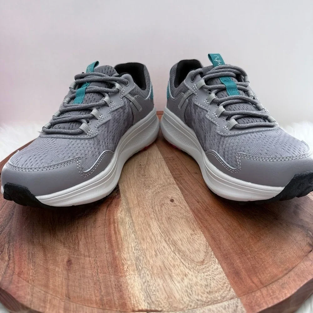Ryka Treetop‎ Trail Tech Grey Teal Walking Shoes Womens 7.5 M J3125M1020 NEW
